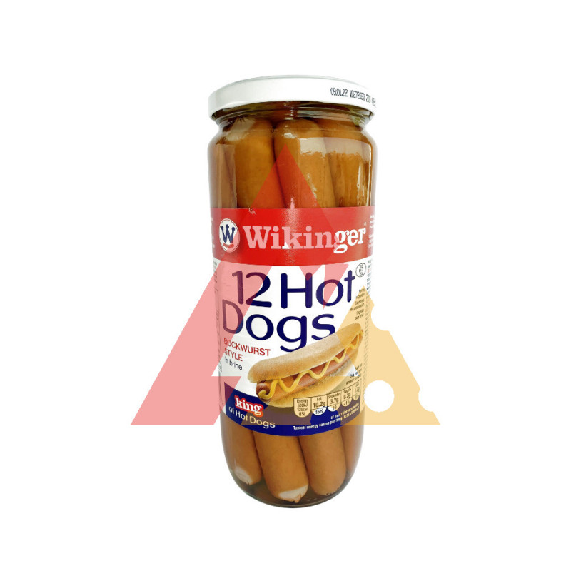 Salsichas Hot Dog Wikinger Frasco 720G 12X60G