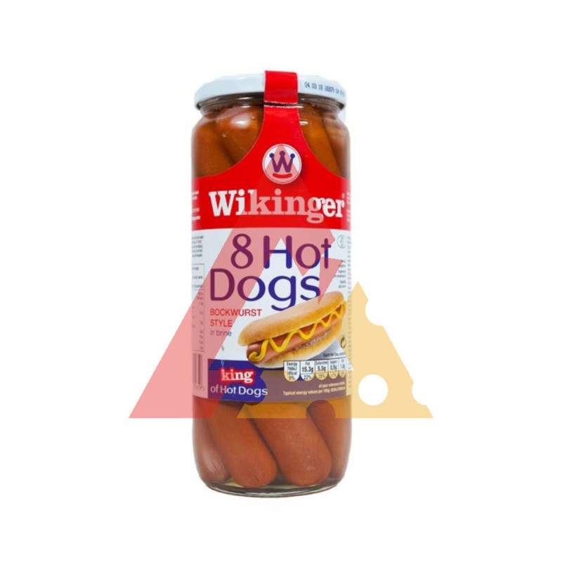 Salsichas Hot Dog Wikinger Frasco 720G 8X90G