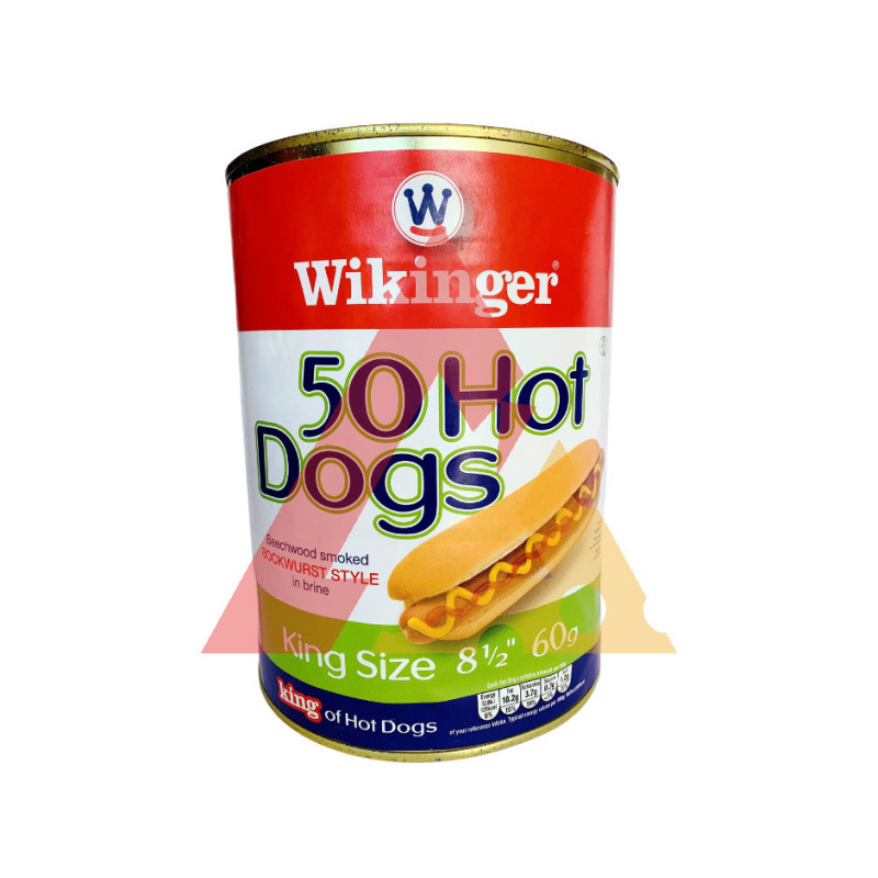 Salsichas Hot Dog Wikinger Lata 3Kg 50X60G